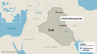 Karte zeigt den Irak