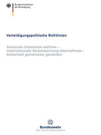 Deckblatt der Broschüre Verteidigungspolitische Richtlinien