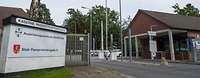Die Einfahrt der Kaserne der Panzertruppenschule in Munster