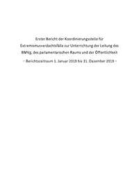 Deckblatt des Berichtes der Koordinierungsstelle