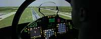 Soldat im Eurofighter-Simulator