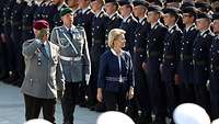 Von der Leyen schreitet die Front ab