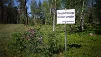 Schild Feuchtbiotop