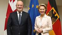 Izoria und von der Leyen nebeneinander