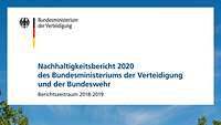 Cover vom Nachhaltigkeitsbericht 2020