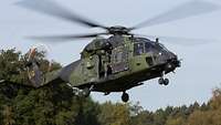 Hubschrauber bei Landung