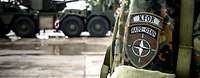 Soldat der Bundeswehr mit KFOR-Patch