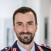 Porträt von Mitko Müller in Uniform