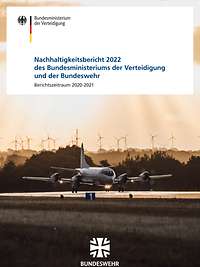 Cover der Publikation "Nachhaltigkeitsbericht 2022 des Bundesministeriums der Verteidigung und der Bundeswehr"