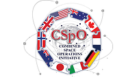 Ein Wappen das die teilnehmenden Länder der Combined Space Operations Initiative zeigt.
