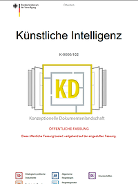 Auf dem Bild ist das Deckblatt der KI-Konzeption der Bundeswehr zu sehen.