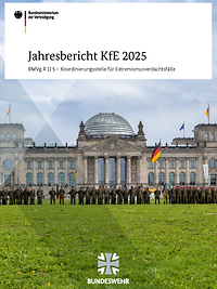 Das Titelbild des Jahresberichts über Extremismus