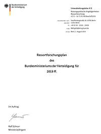 Ressortforschungsplan BMVg