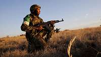 Bewaffnete Soldaten der Afrikanischen Union